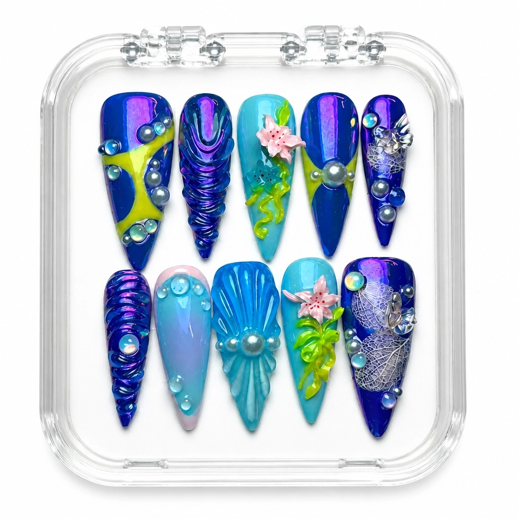 Press-on Nails Wholesale $14.90 Underwater Mystique by Yabe Vietnam