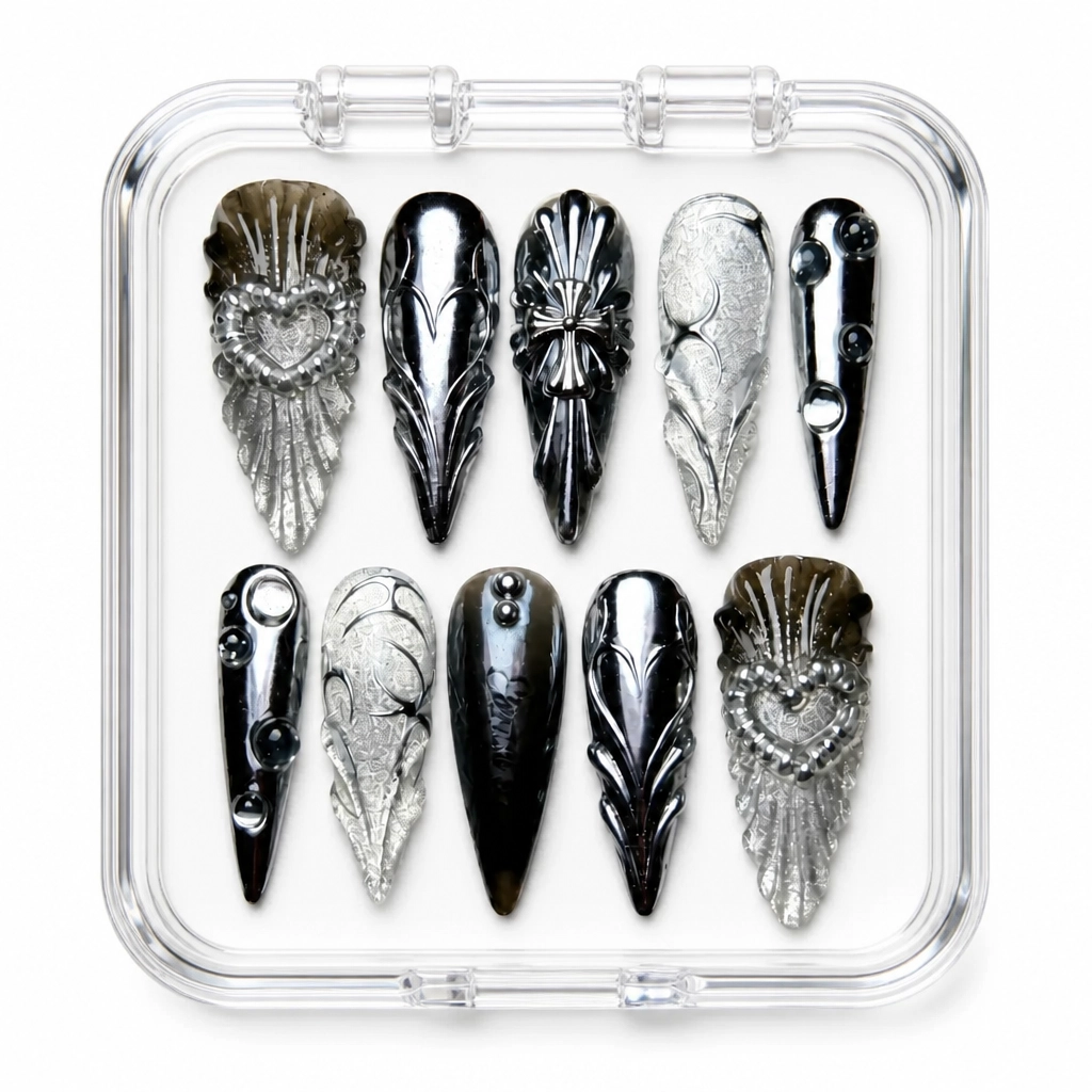 Press-on Nails Wholesale $14.90 Celestial Noir by Yabe Vietnam