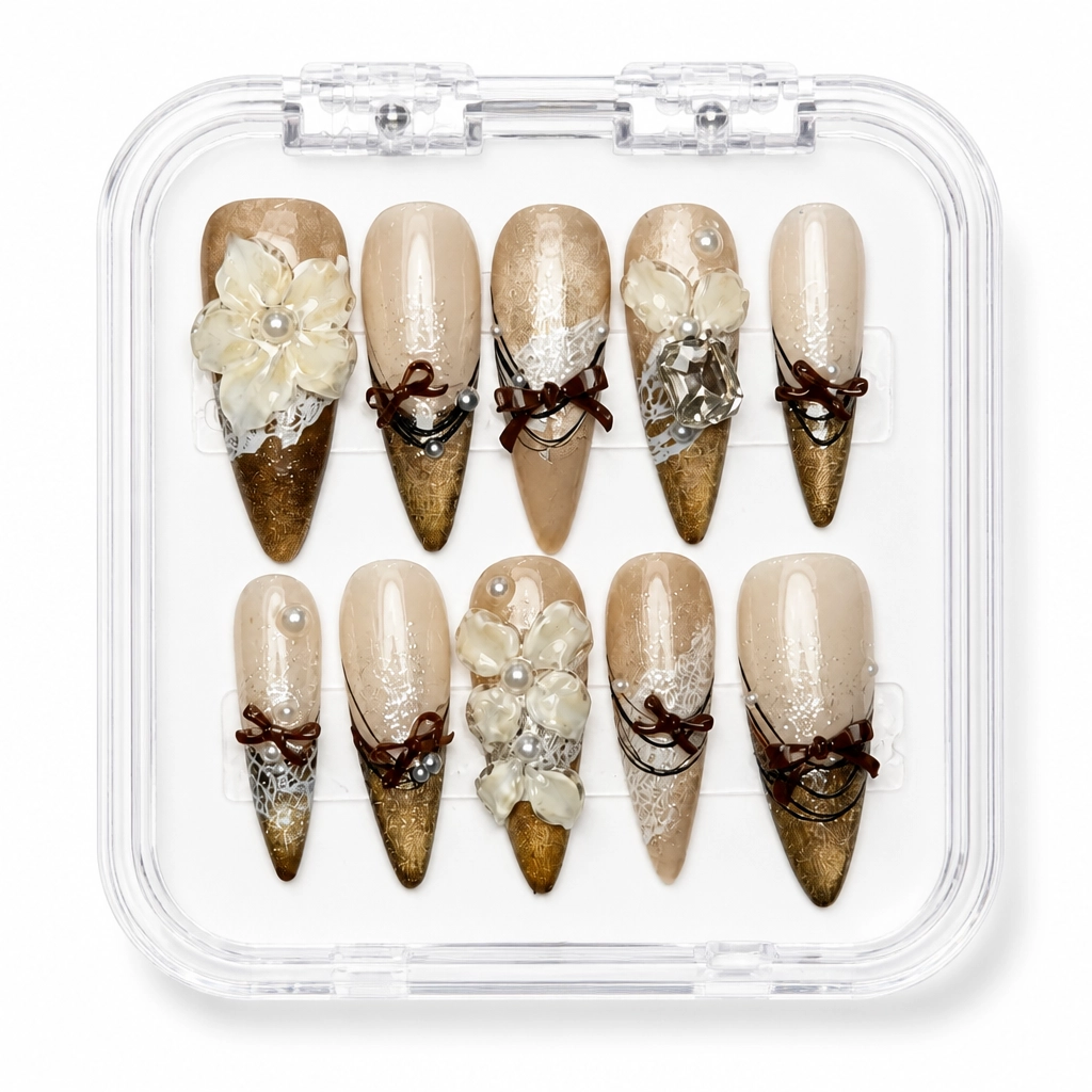 Press-on Nails Wholesale $14.90 Gilded Drip by Yabe Vietnam