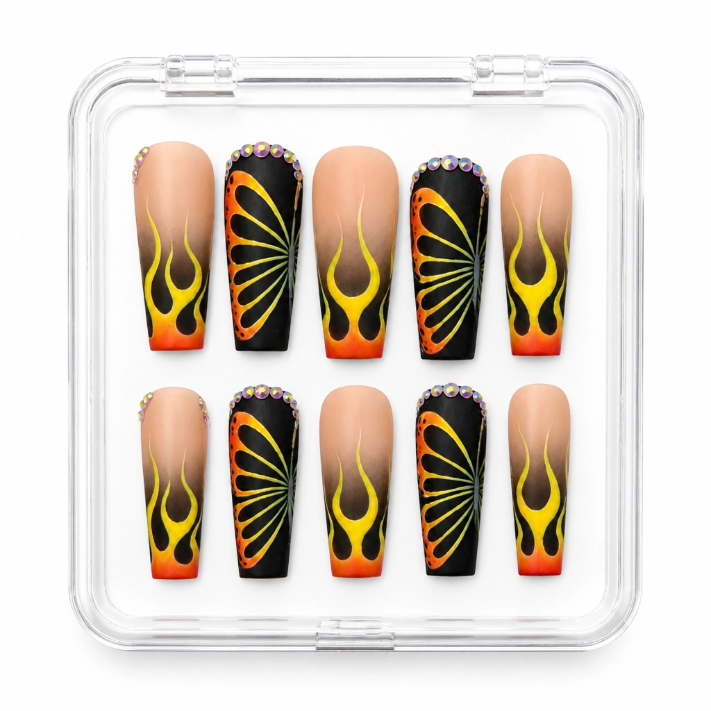 Press-on Nails Wholesale $14.90 Sunset Flame by Yabe Vietnam