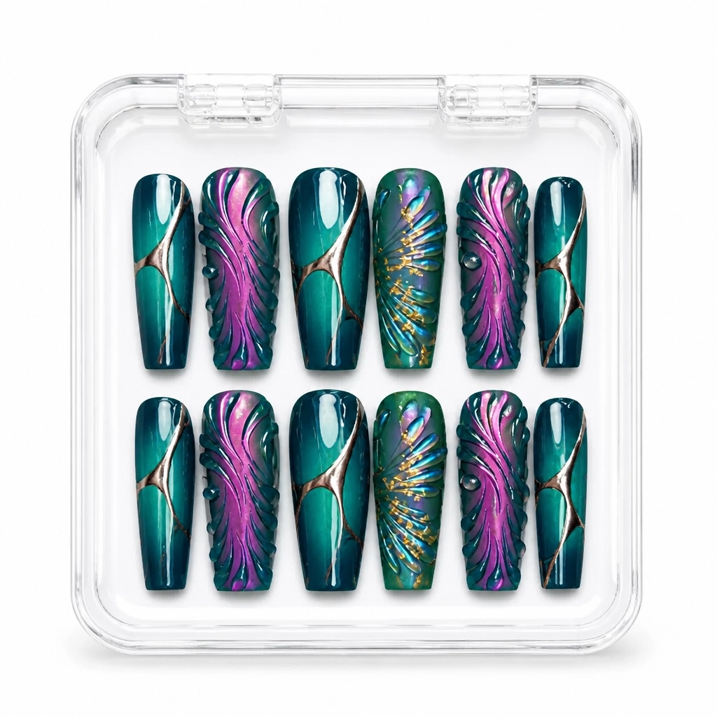 Press-on Nails Wholesale $14.90 Cosmic Aurora by Yabe Vietnam