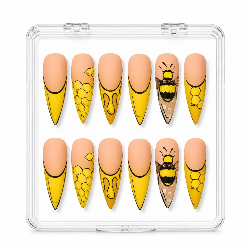 Press-on Nails Wholesale $14.90 Nude Honeycomb by Yabe Vietnam