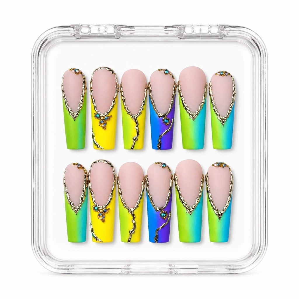 Press-on Nails Wholesale $14.90 Neon Luxe by Yabe Vietnam
