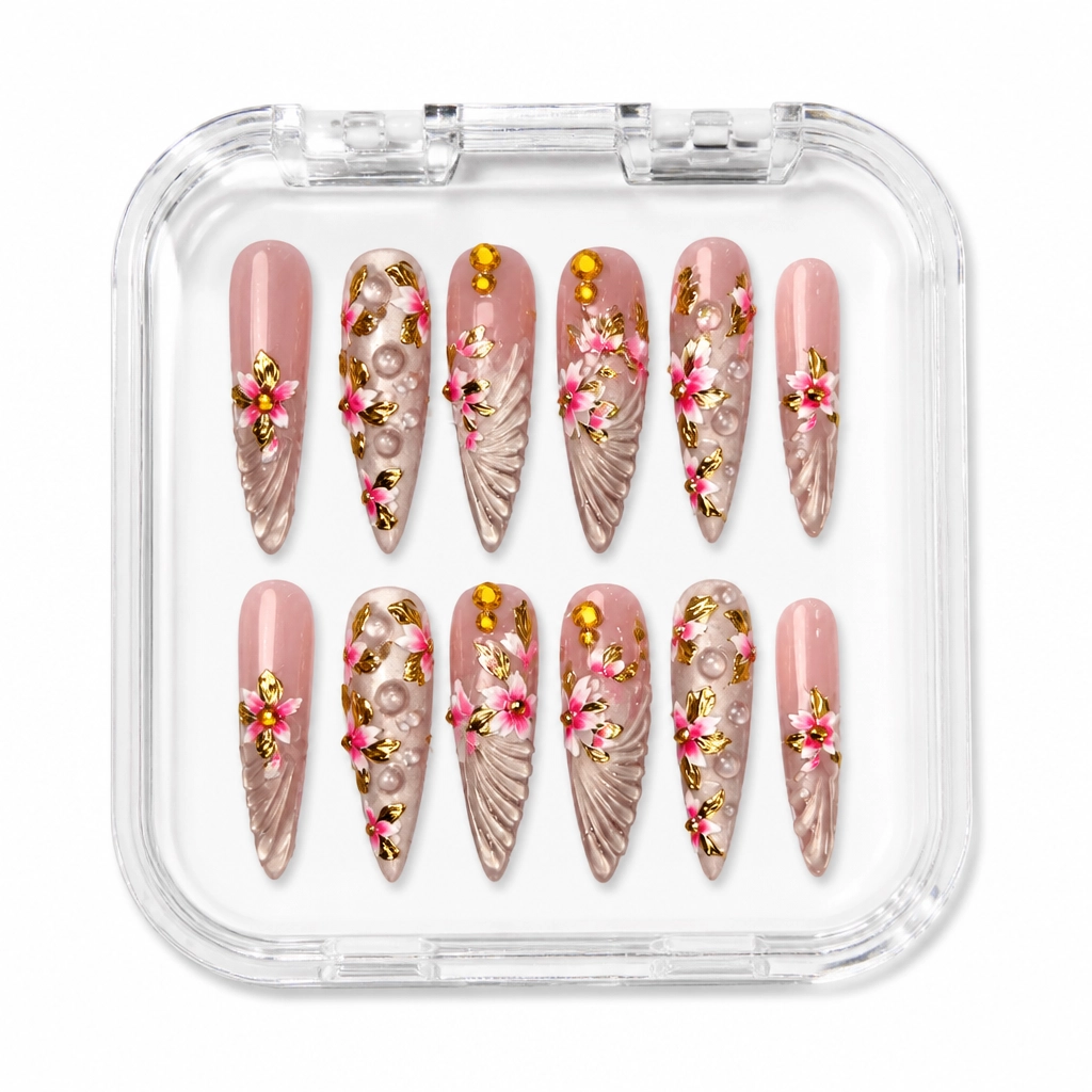 Press-on Nails Wholesale $14.90 Opulent Garden by Yabe Vietnam