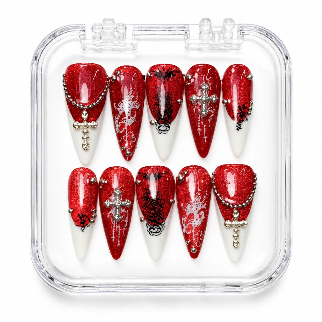 Press-on Nails Wholesale $14.90 Crimson Royalty by Yabe Vietnam