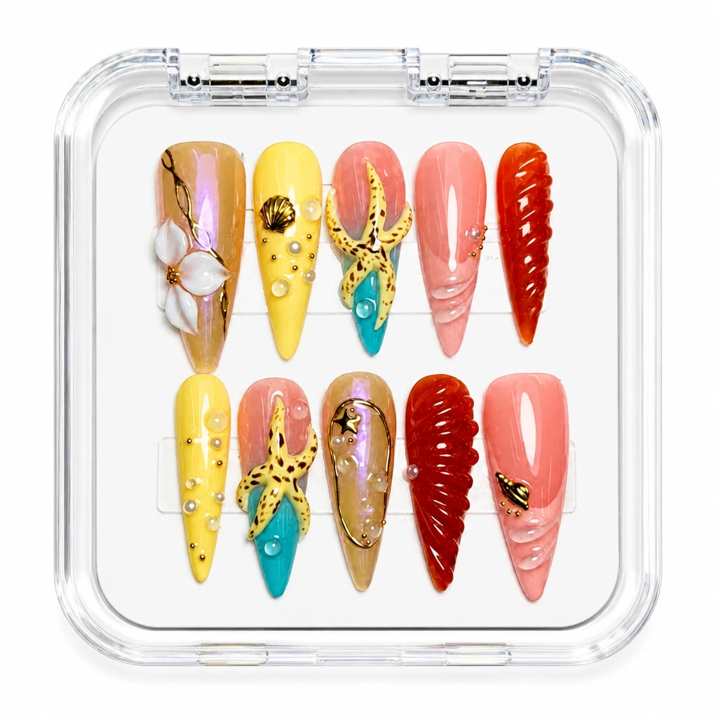 Press-on Nails Wholesale $14.90 Gilded Opulence by Yabe Vietnam