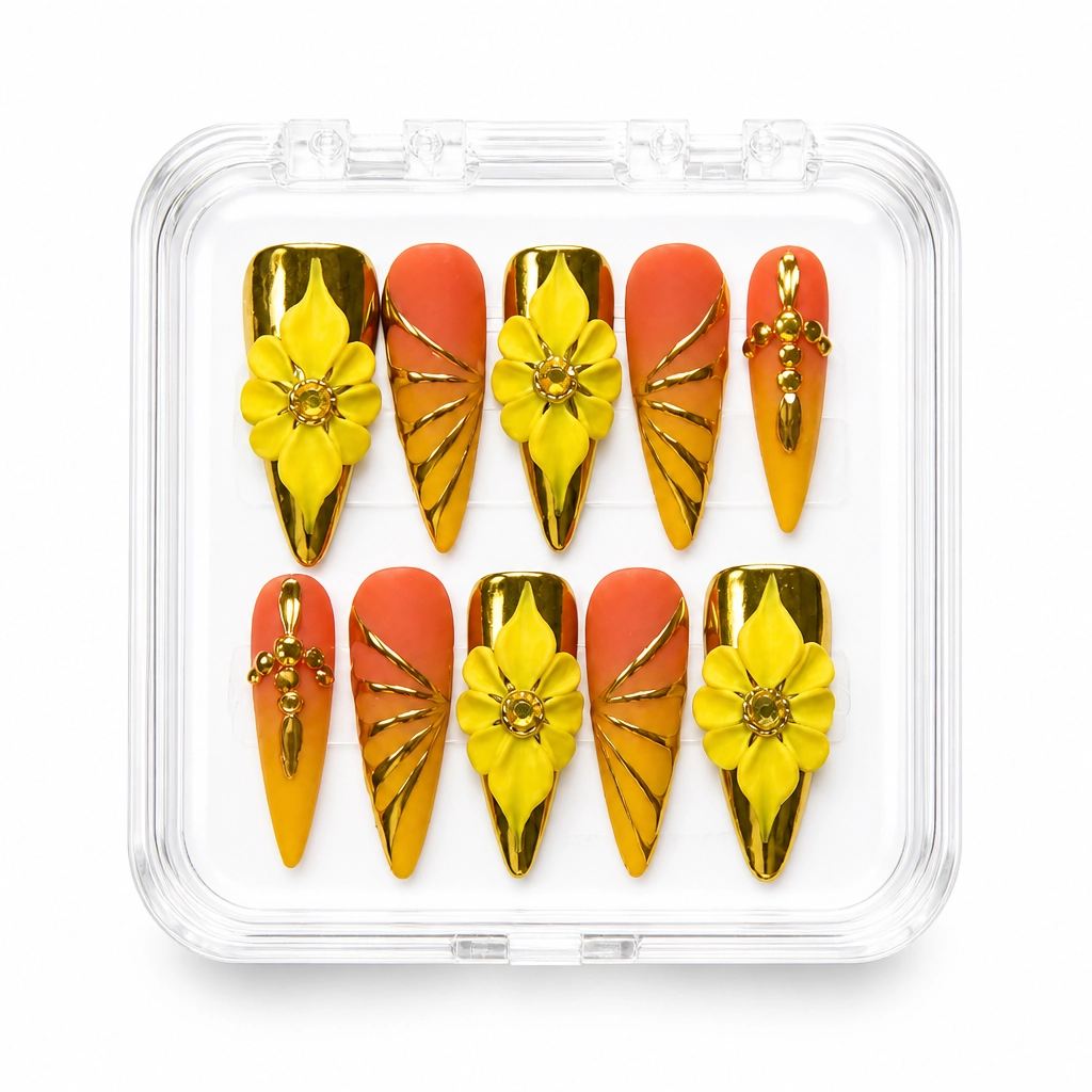 Press-on Nails Wholesale $14.90 Sunny Geometry by Yabe Vietnam