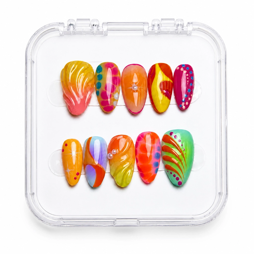 Press-on Nails Wholesale $14.90 Rainbow Swirl Luxe by Yabe Vietnam