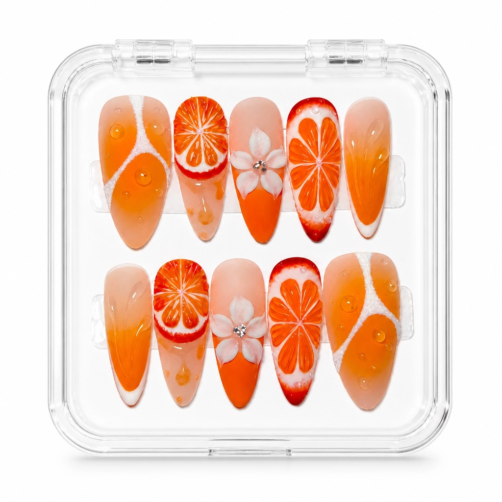 Press-on Nails Wholesale $14.90 Amber Bloom by Yabe Vietnam