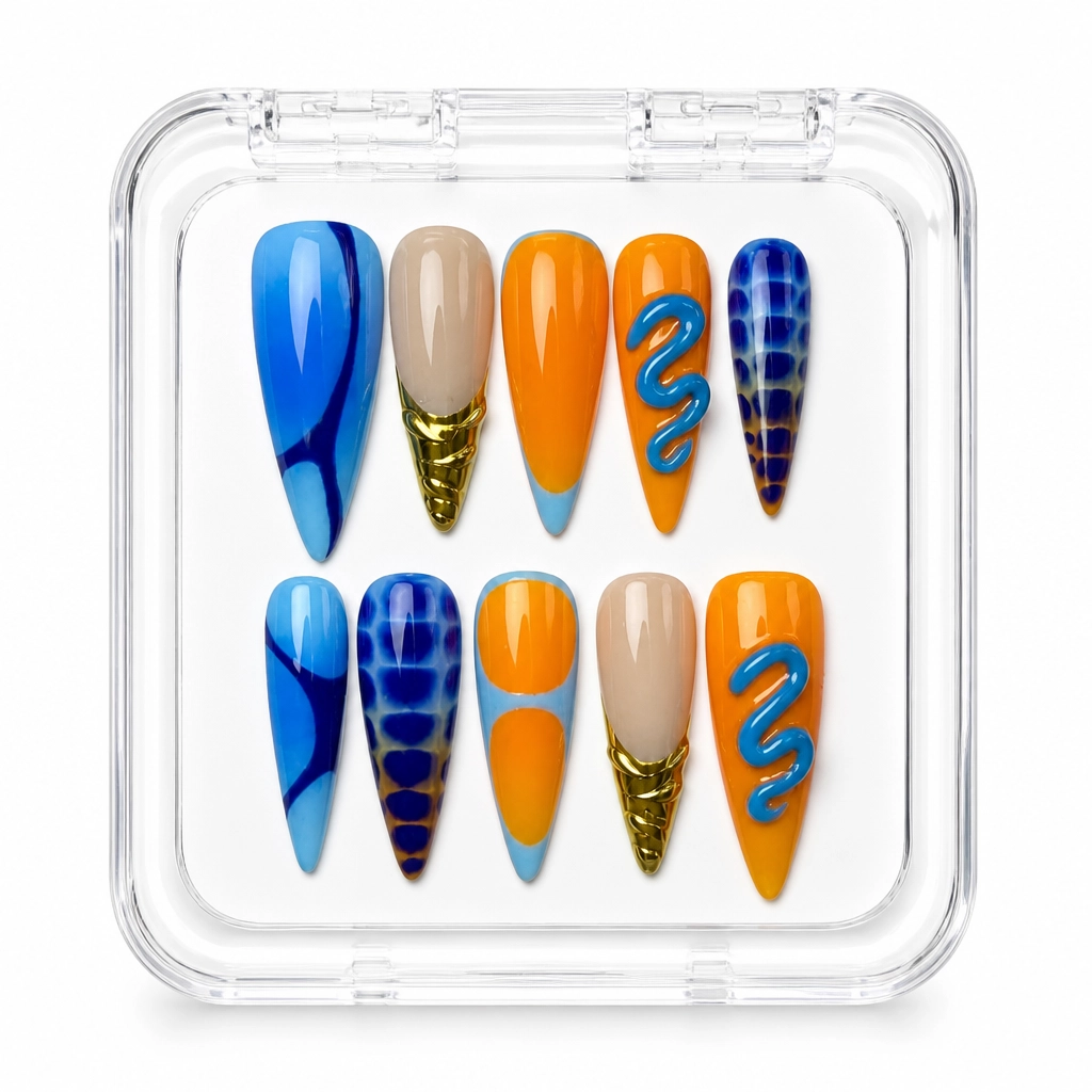 Press-on Nails Wholesale $14.90 Electric Wave by Yabe Vietnam