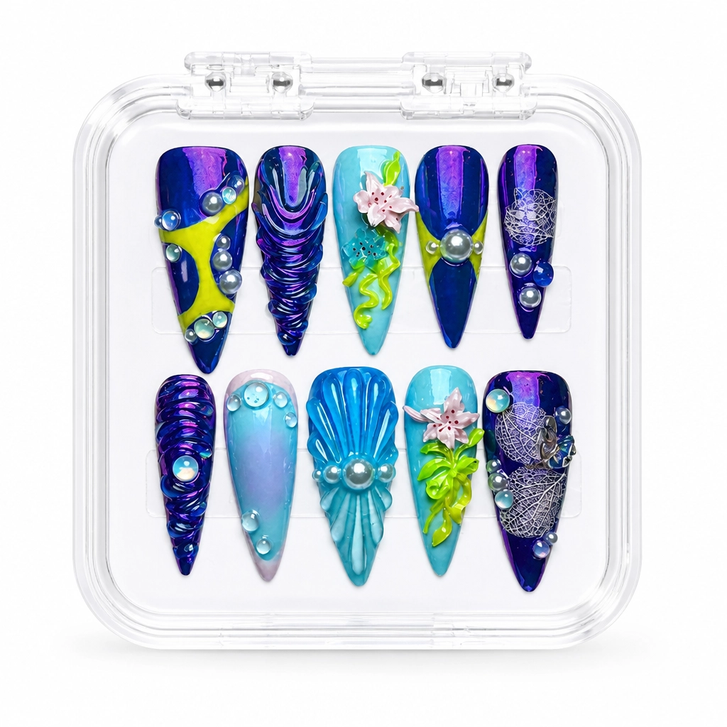 Press-on Nails Wholesale $14.90 Mermaid Serenity by Yabe Vietnam