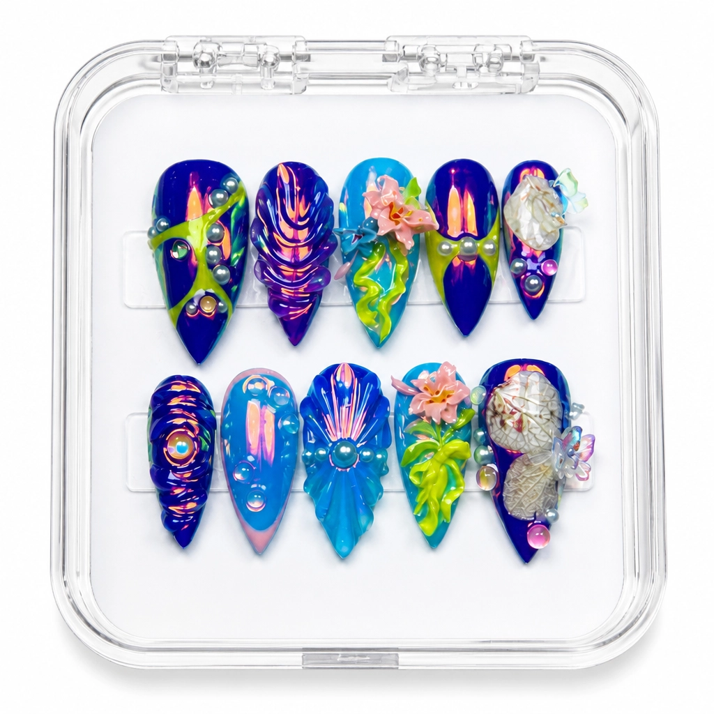Press-on Nails Wholesale $14.90 Neon Prism by Yabe Vietnam
