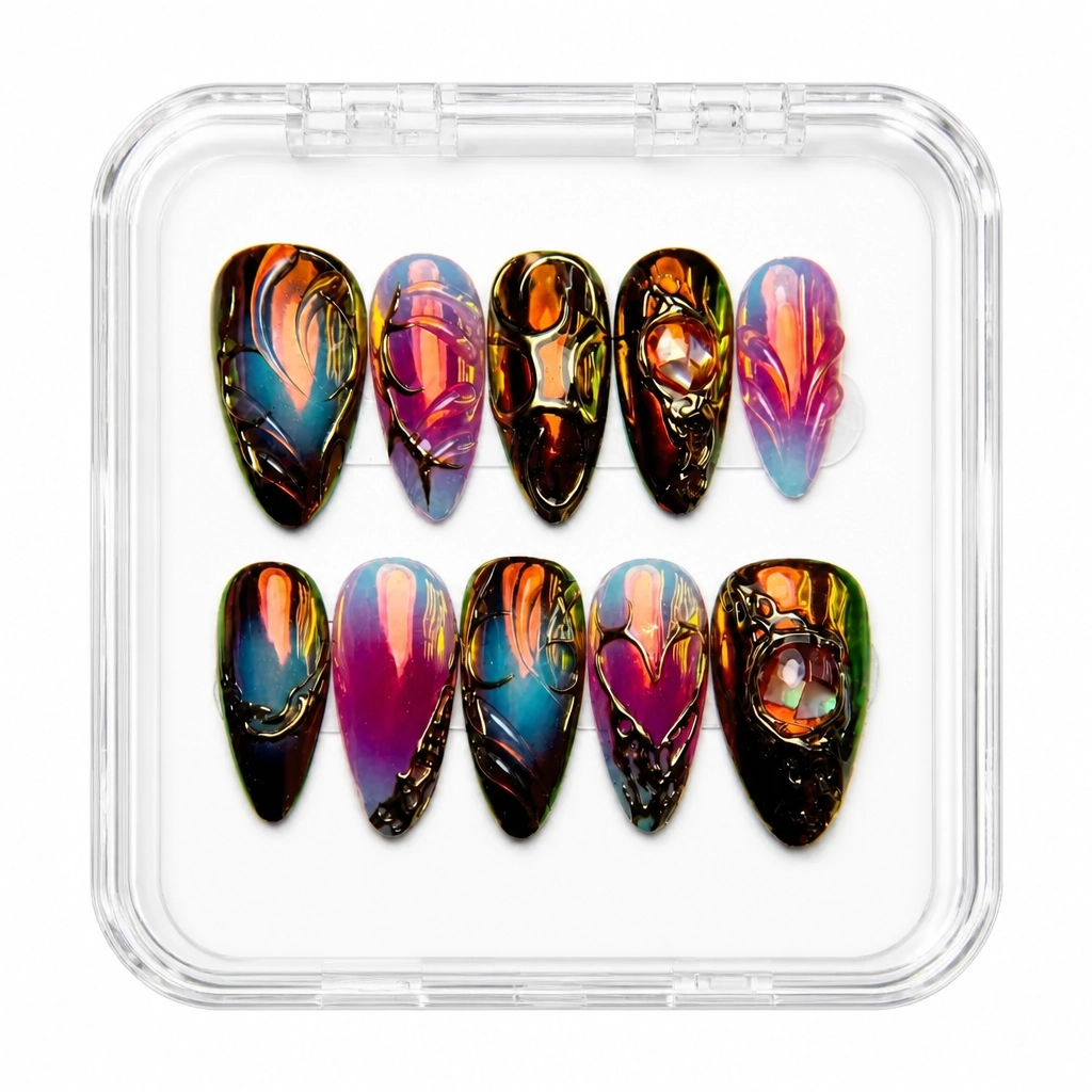 Press-on Nails Wholesale $14.90 Obsidian Glow by Yabe Vietnam