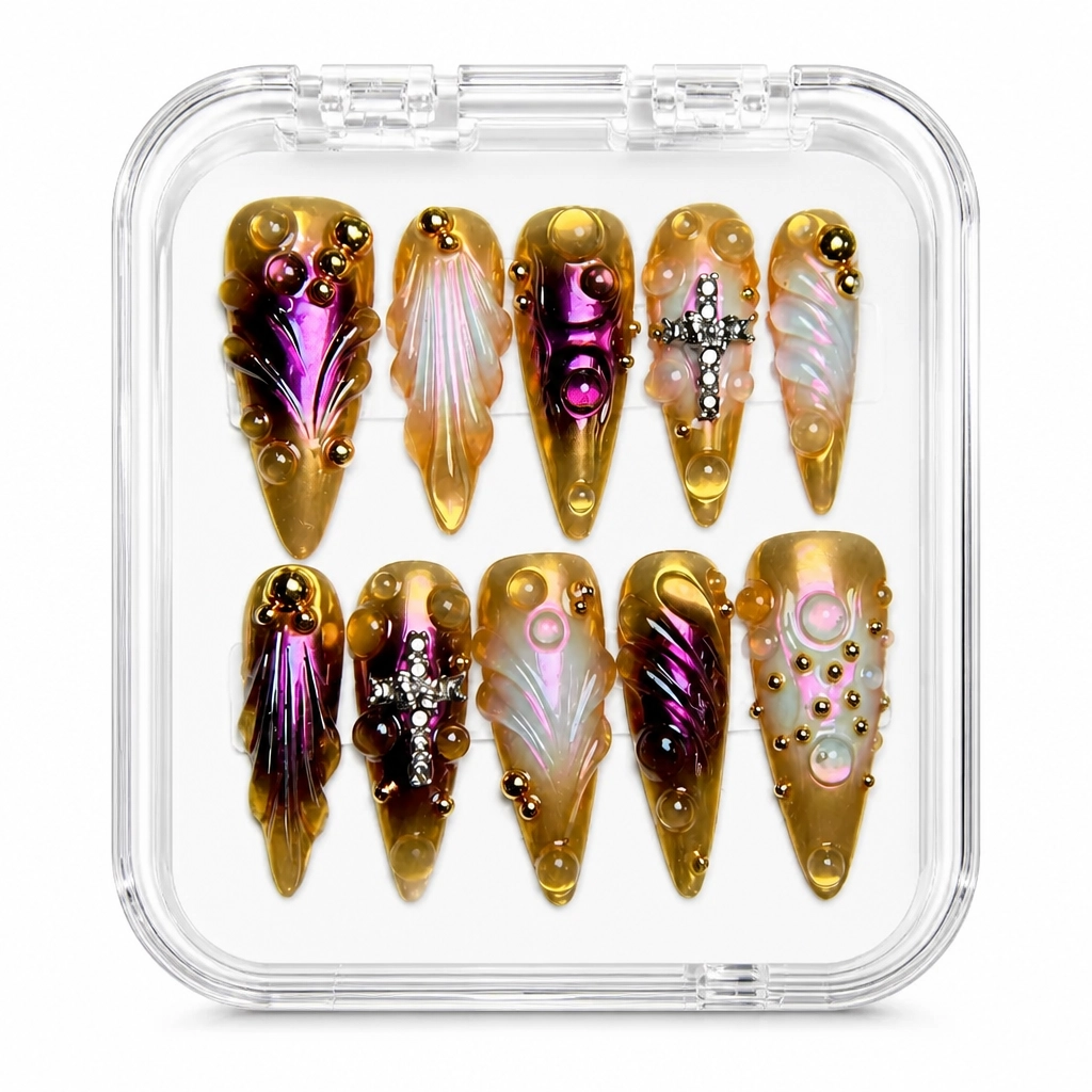 Press-on Nails Wholesale $14.90 Magenta Luxe by Yabe Vietnam