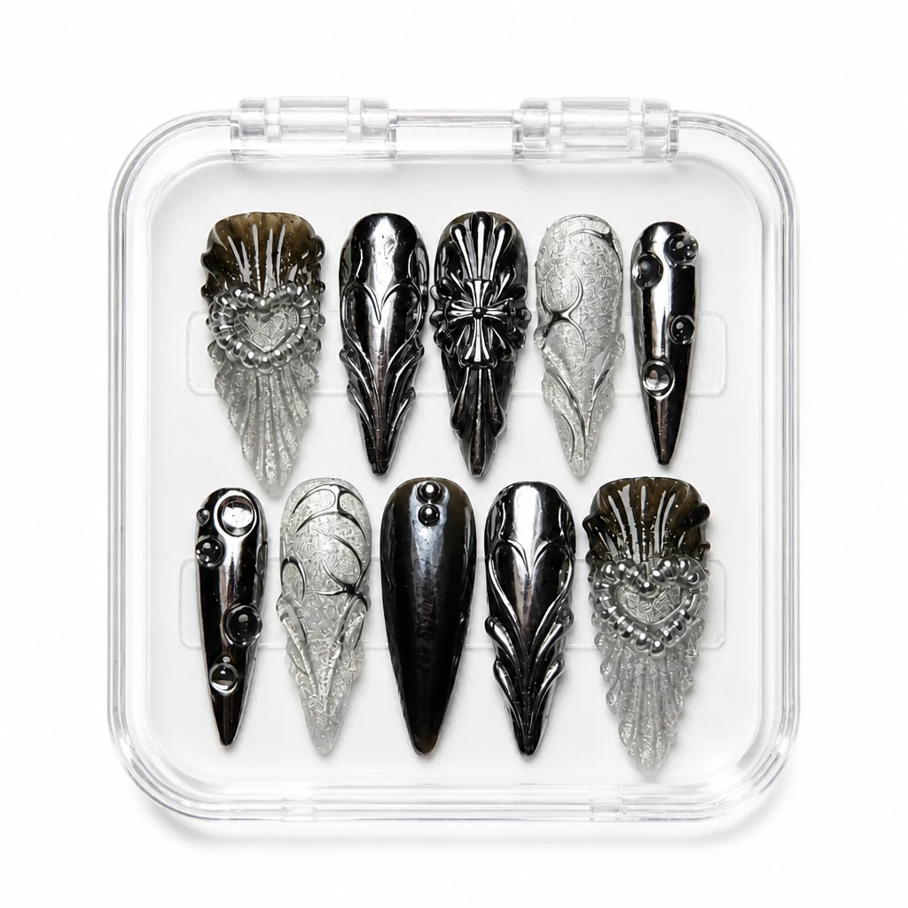 Press-on Nails Wholesale $14.90 Midnight Chandelier by Yabe Vietnam
