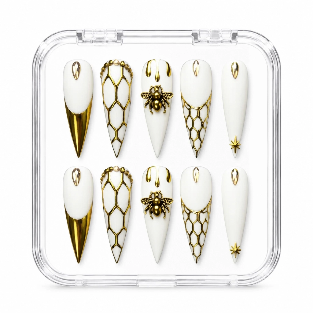 Press-on Nails Wholesale $14.90 Gilded Geometry by Yabe Vietnam