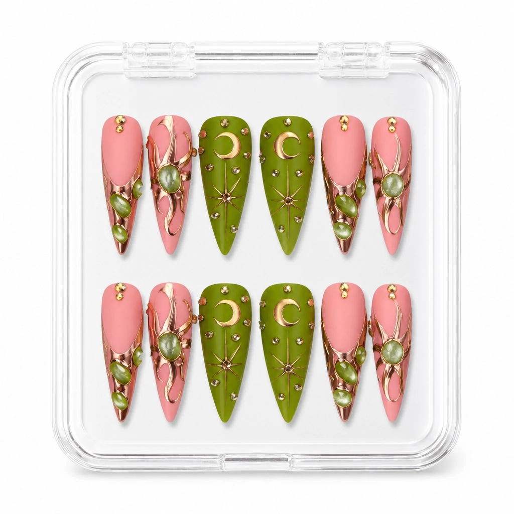 Press-on Nails Wholesale $14.90 Celestial Botanica by Yabe Vietnam