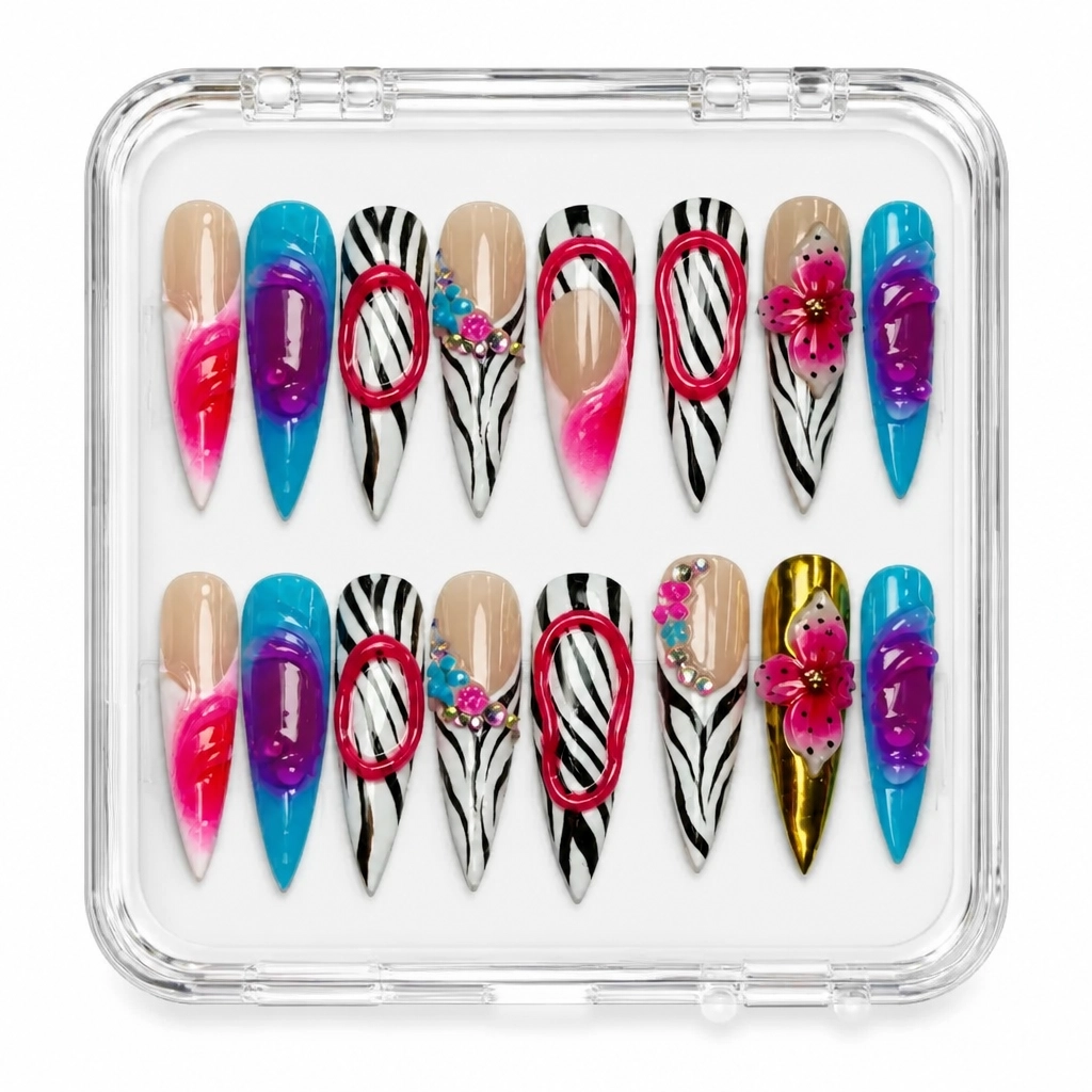 Press-on Nails Wholesale $14.90 Ombre Blue Chrome by Yabe Vietnam