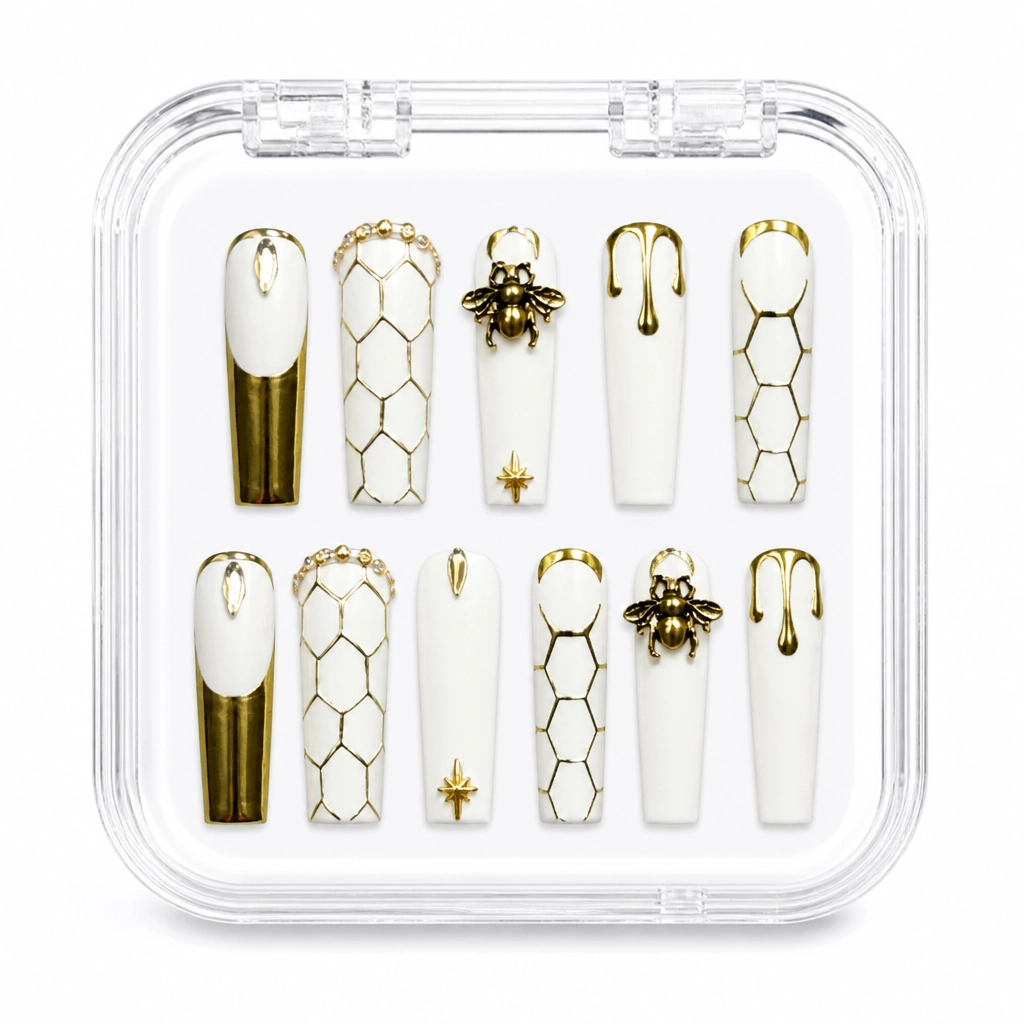 Press-on Nails Wholesale $14.90 Aureate Lattice by Yabe Vietnam