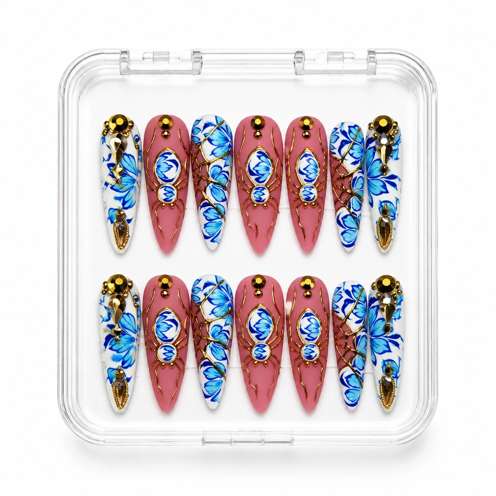 Press-on Nails Wholesale $14.90 Floral Stiletto Luxe by Yabe Vietnam