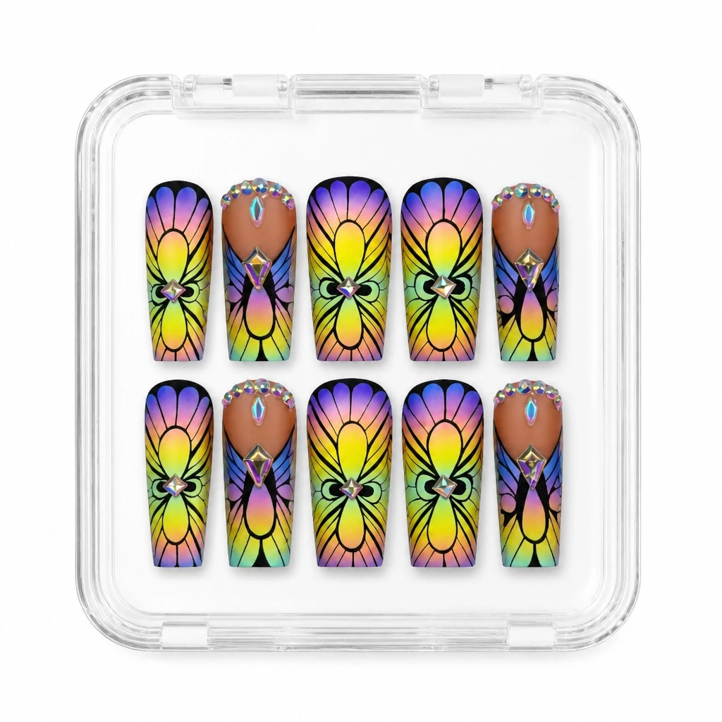 Press-on Nails Wholesale $14.90 Butterfly Bliss by Yabe Vietnam