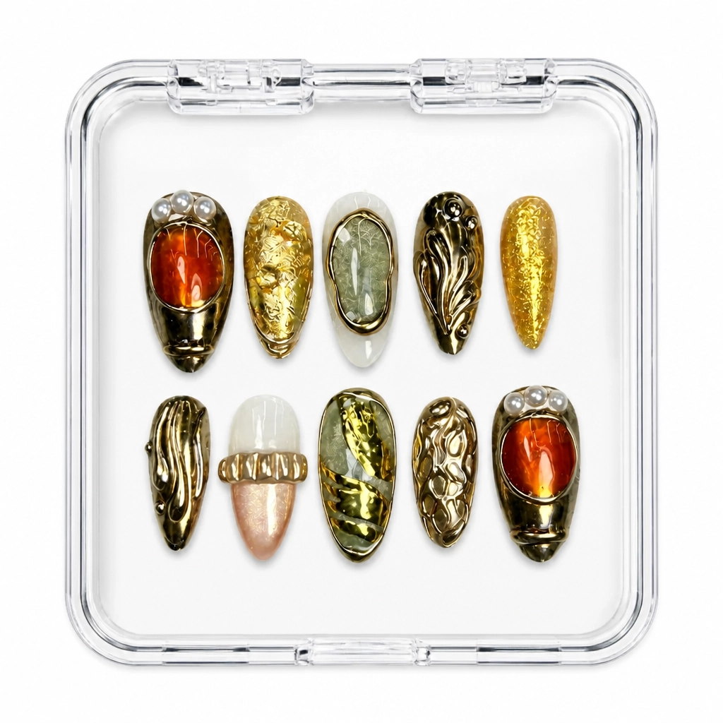 Press-on Nails Wholesale $14.90 Gold Gilded Luxe by Yabe Vietnam