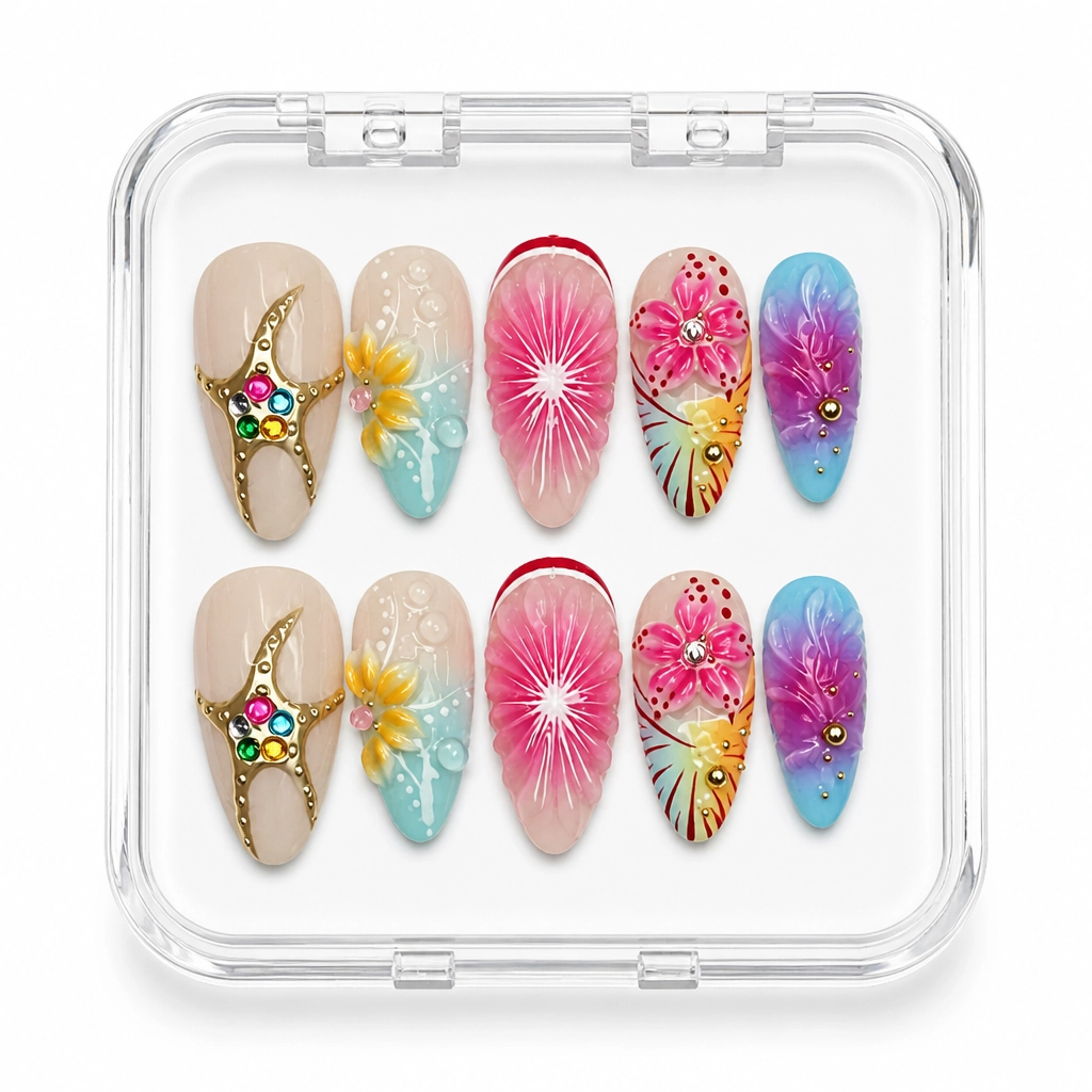 Press-on Nails Wholesale $14.90 Botanical Dreamscape by Yabe Vietnam