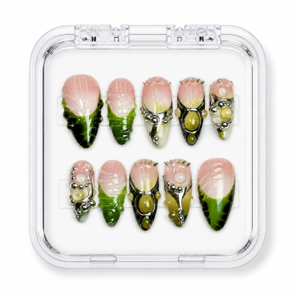 Press-on Nails Wholesale $14.90 Emerald Luxe by Yabe Vietnam