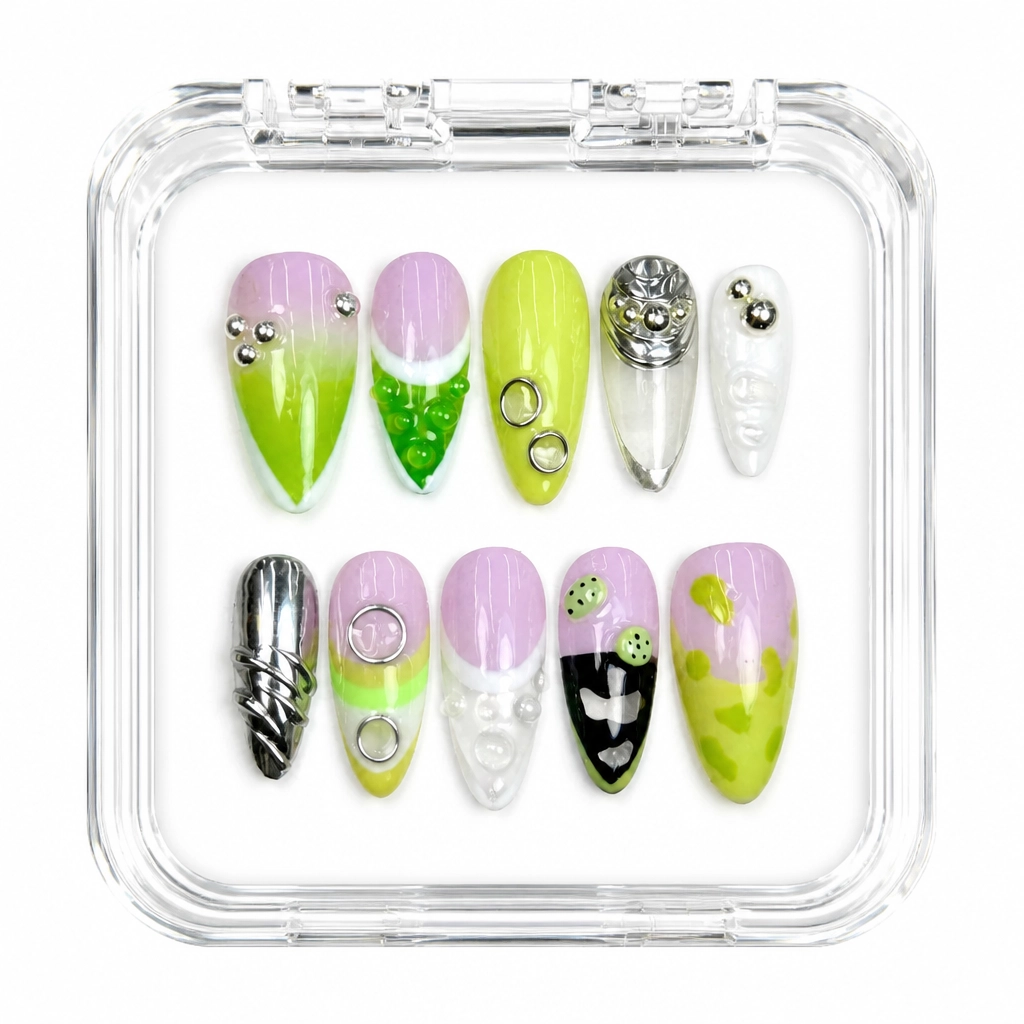 Press-on Nails Wholesale $14.90 Lime Luxe by Yabe Vietnam