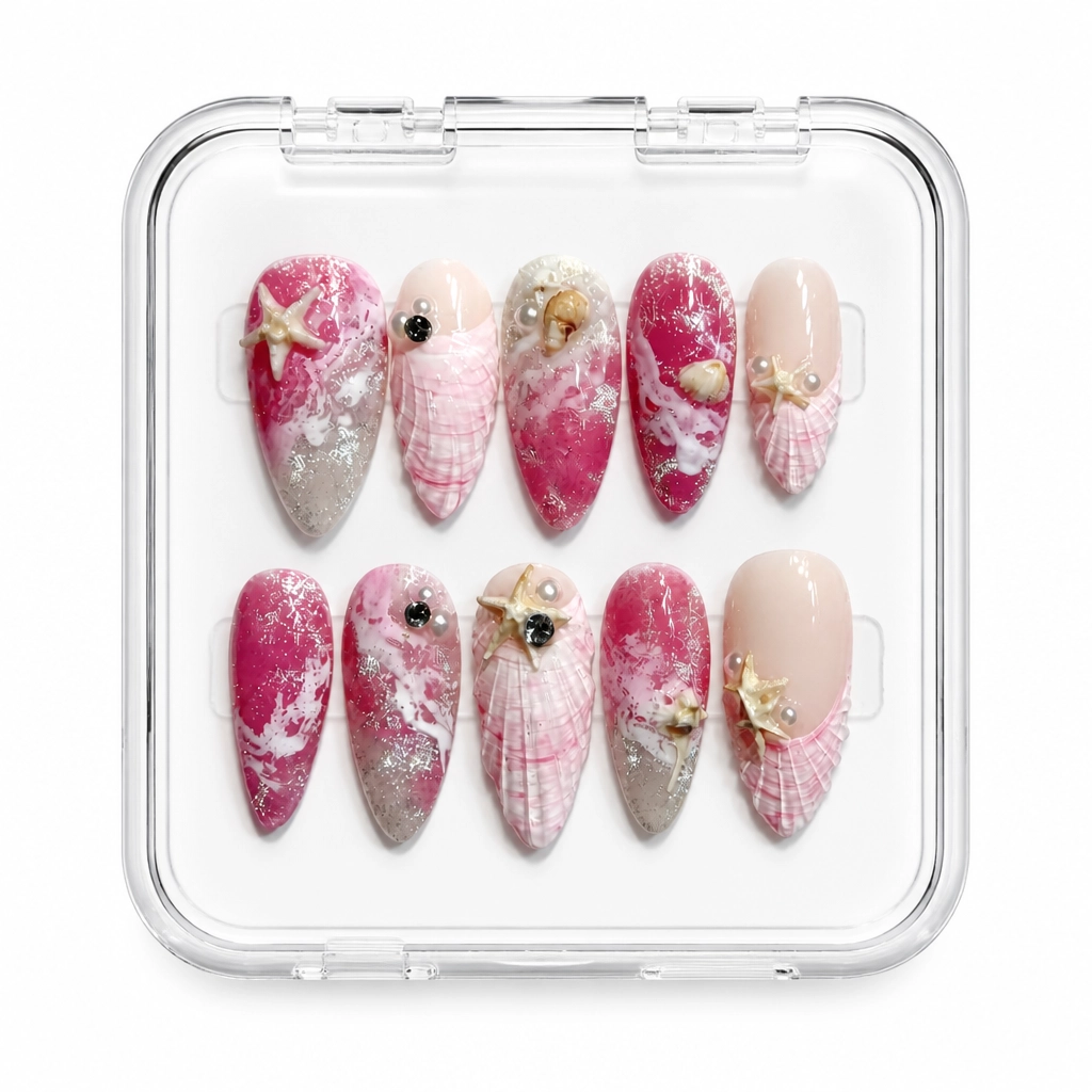 Press-on Nails Wholesale $14.90 Crimson Bloom by Yabe Vietnam
