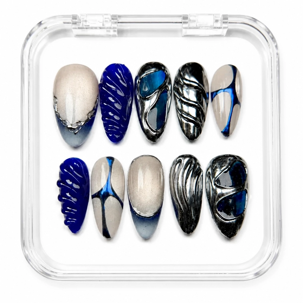 Press-on Nails Wholesale $14.90 Midnight Shimmer by Yabe Vietnam