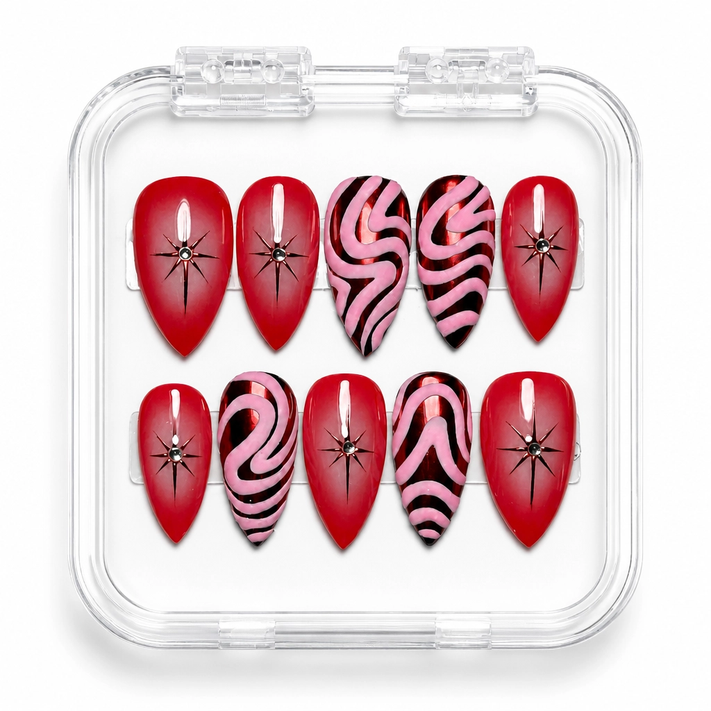 Press-on Nails Wholesale $14.90 Crimson Mystique by Yabe Vietnam