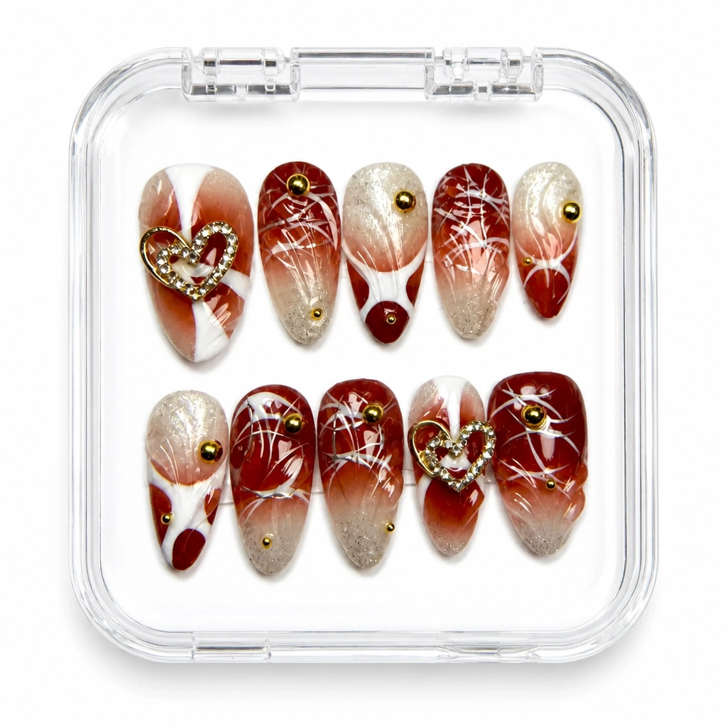 Press-on Nails Wholesale $14.90 Crimson Luxe by Yabe Vietnam