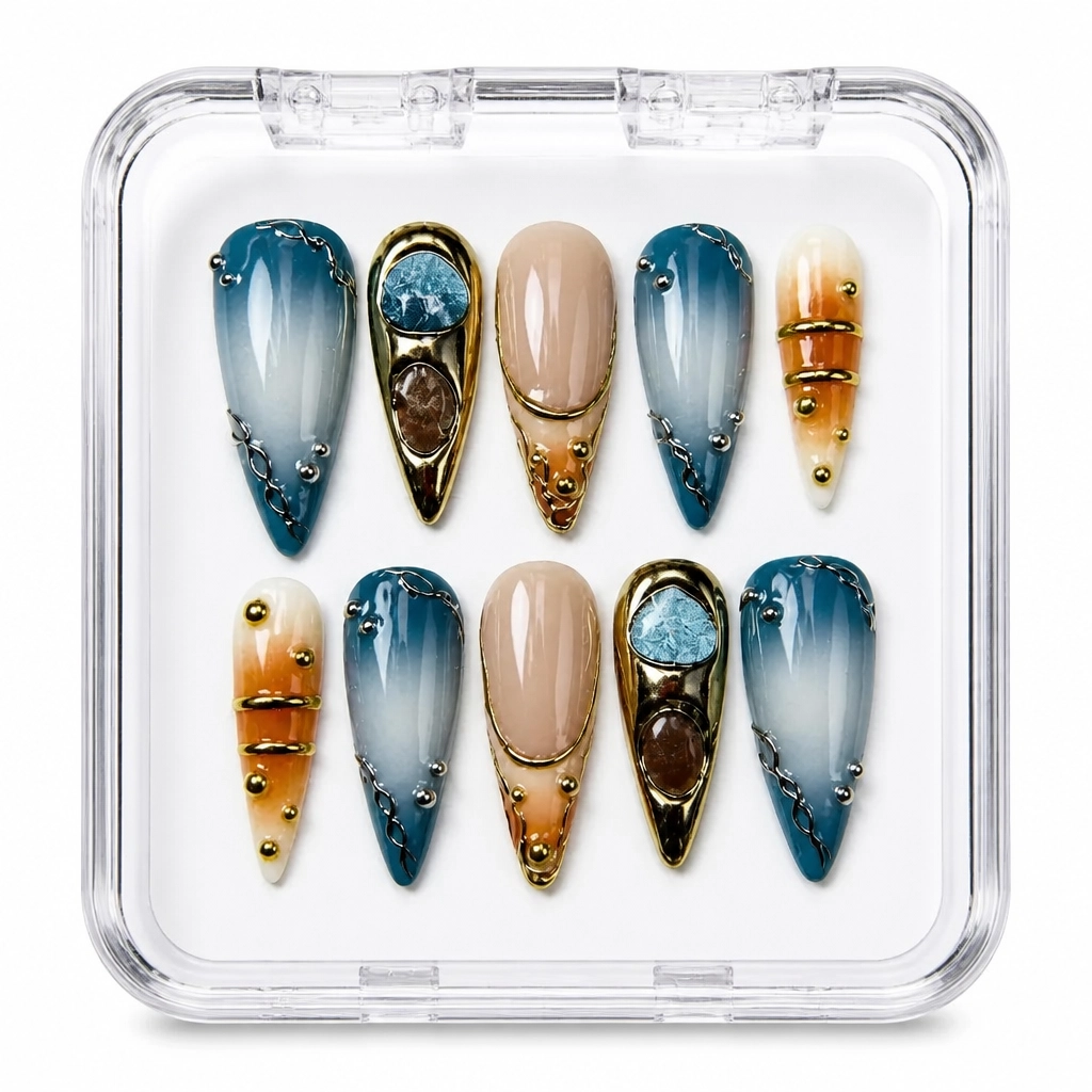 Press-on Nails Wholesale $14.90 Celestial Drip by Yabe Vietnam