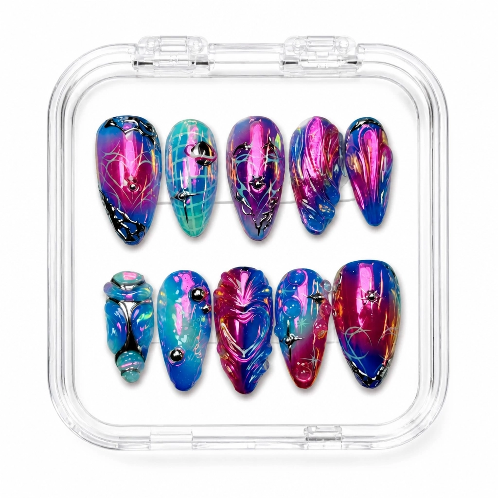 Press-on Nails Wholesale $14.90 Holographic Crush by Yabe Vietnam