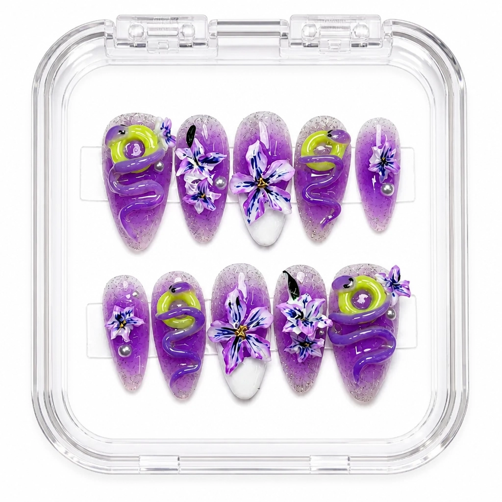 Press-on Nails Wholesale $14.90 Floral Royalty by Yabe Vietnam