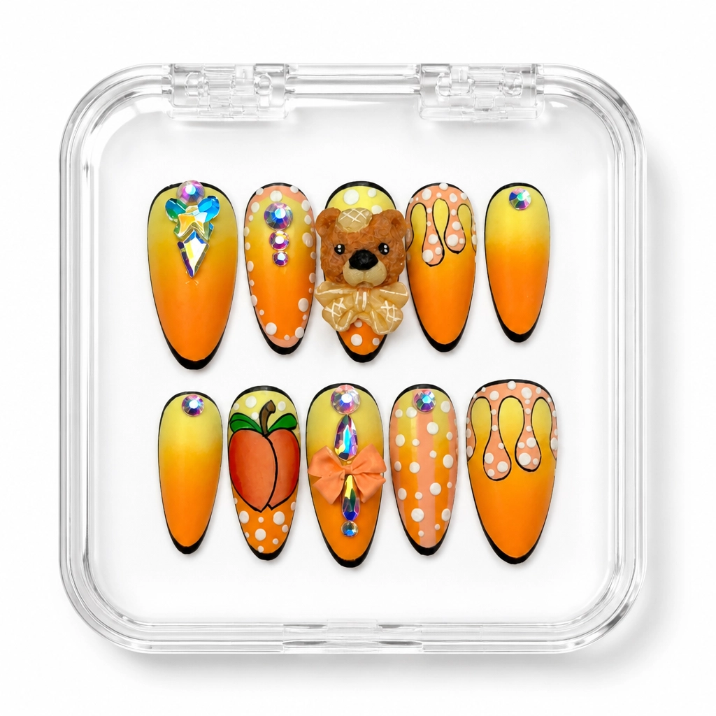 Press-on Nails Wholesale $14.90 Teddy Autumn Bliss by Yabe Vietnam