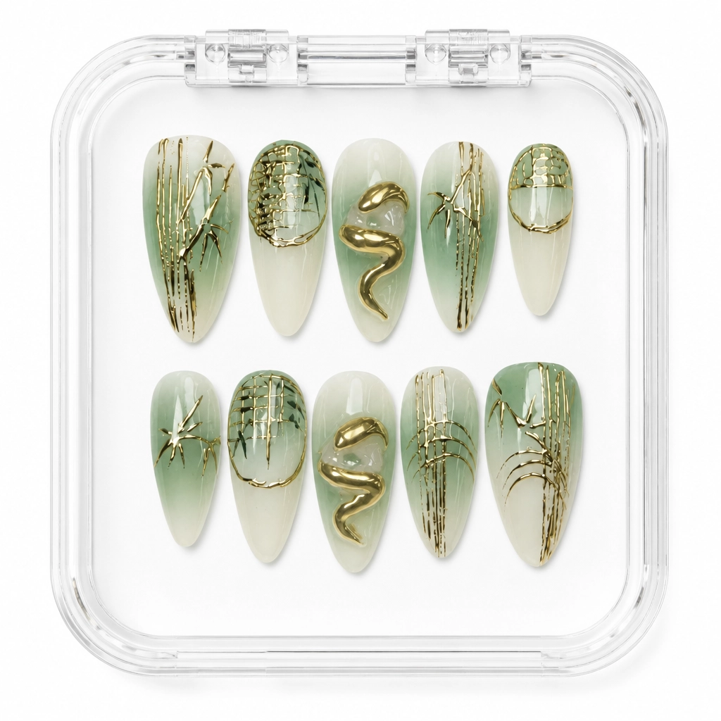 Press-on Nails Wholesale $14.90 Mystique Emerald Luxe by Yabe Vietnam