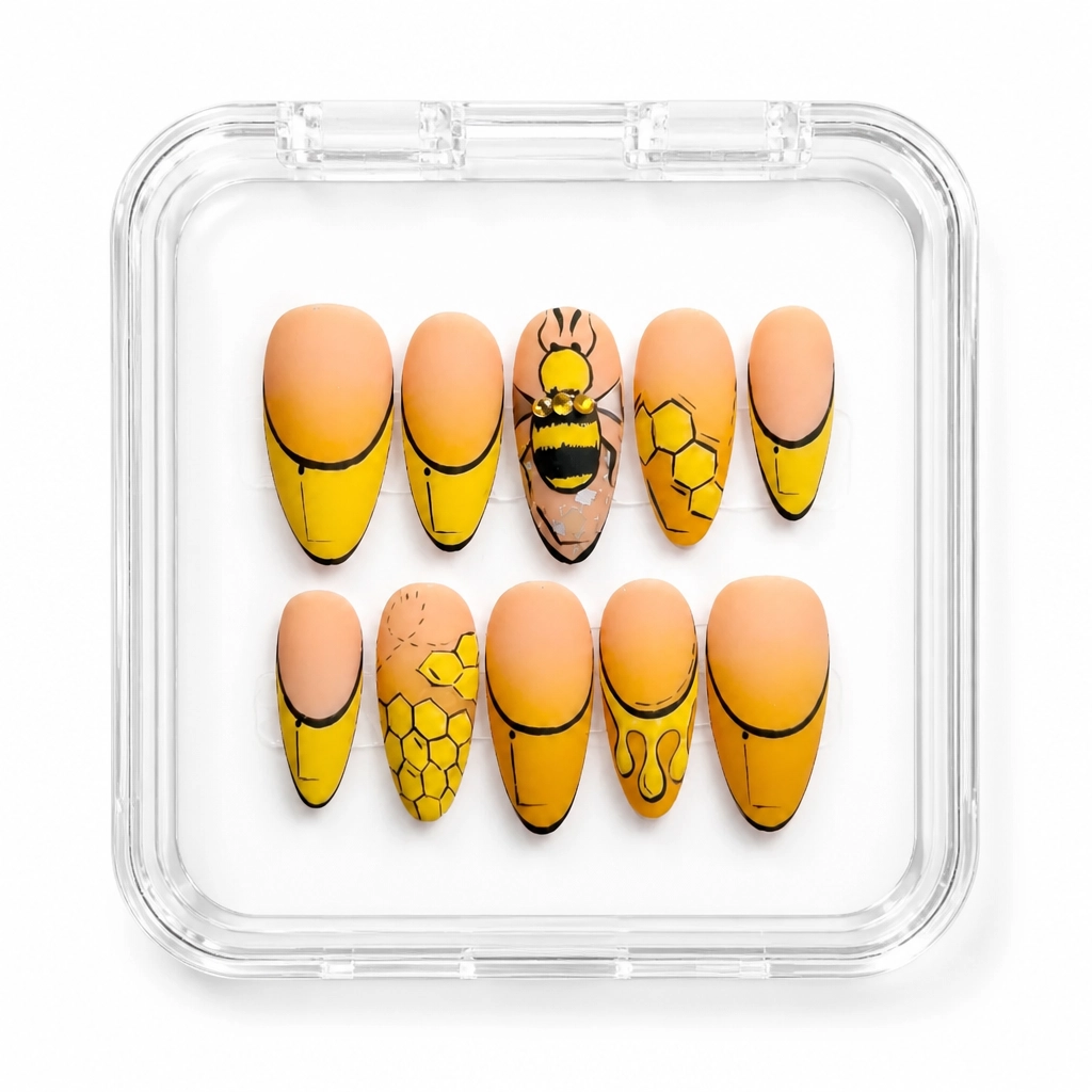 Press-on Nails Wholesale $14.90 Golden Bee Elegance by Yabe Vietnam