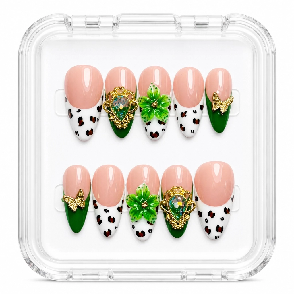 Press-on Nails Wholesale $14.90 Emerald Enchantment by Yabe Vietnam