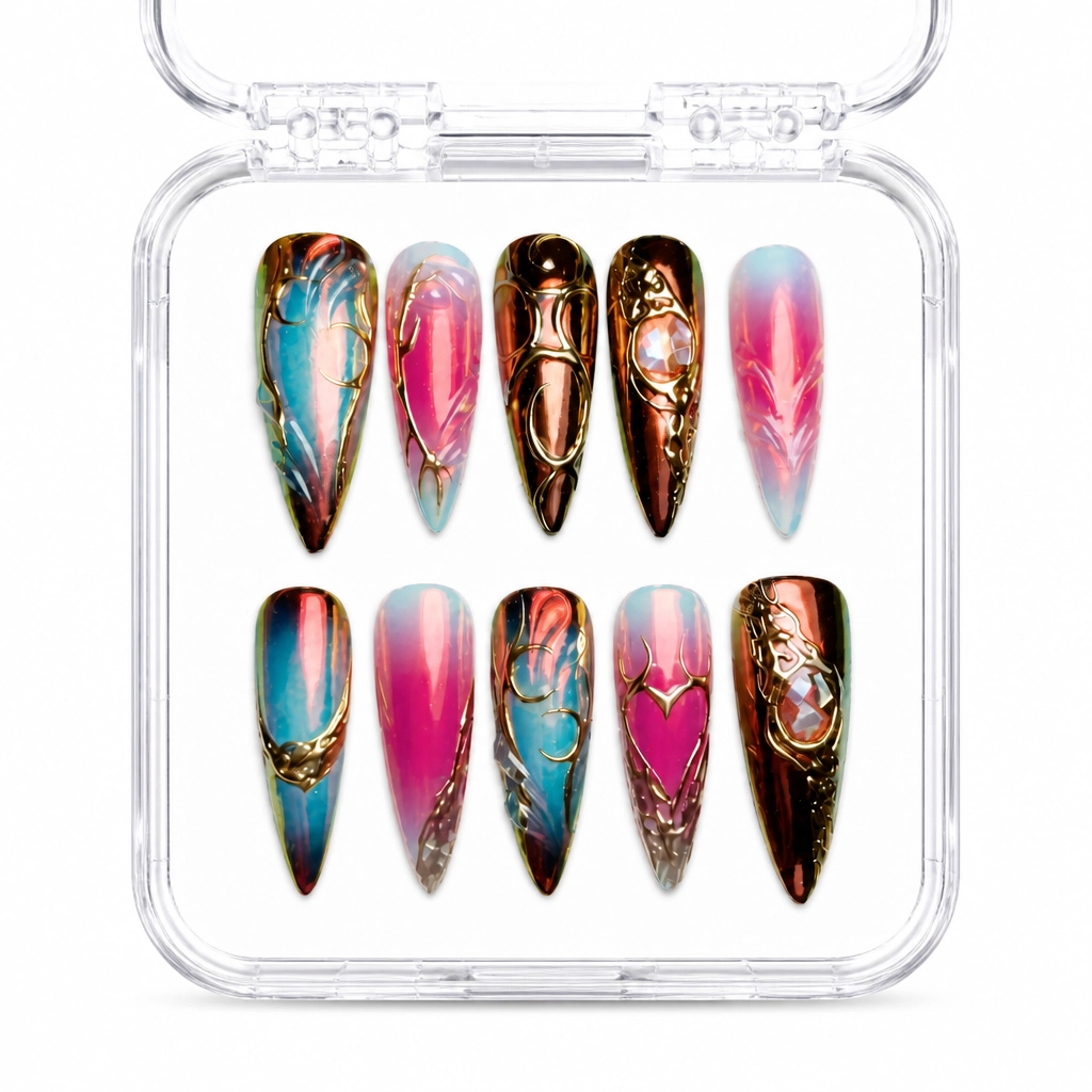 Press-on Nails Wholesale $14.90 Chromatic Flame by Yabe Vietnam