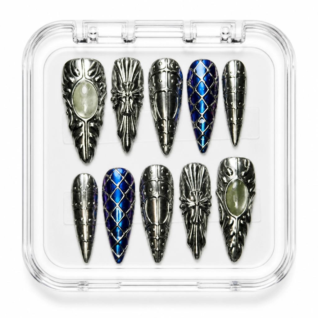 Press-on Nails Wholesale $14.90 Midnight Argyle by Yabe Vietnam