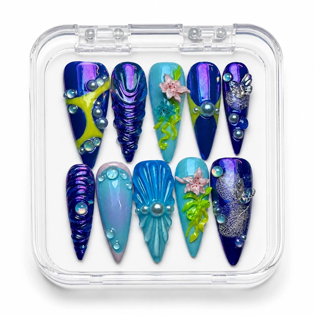 Press-on Nails Wholesale $14.90 Oceanic Elegance by Yabe Vietnam