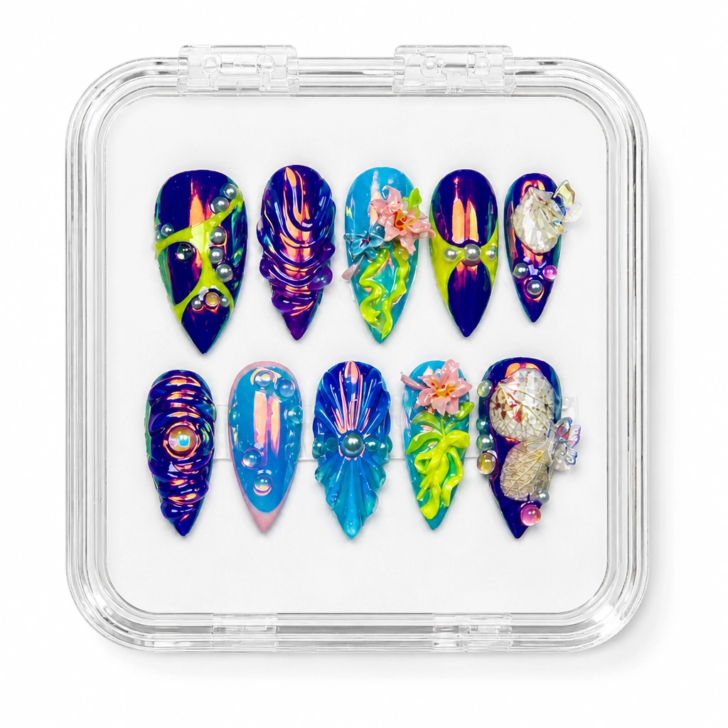 Press-on Nails Wholesale $14.90 Neon Prismatic Dreams by Yabe Vietnam