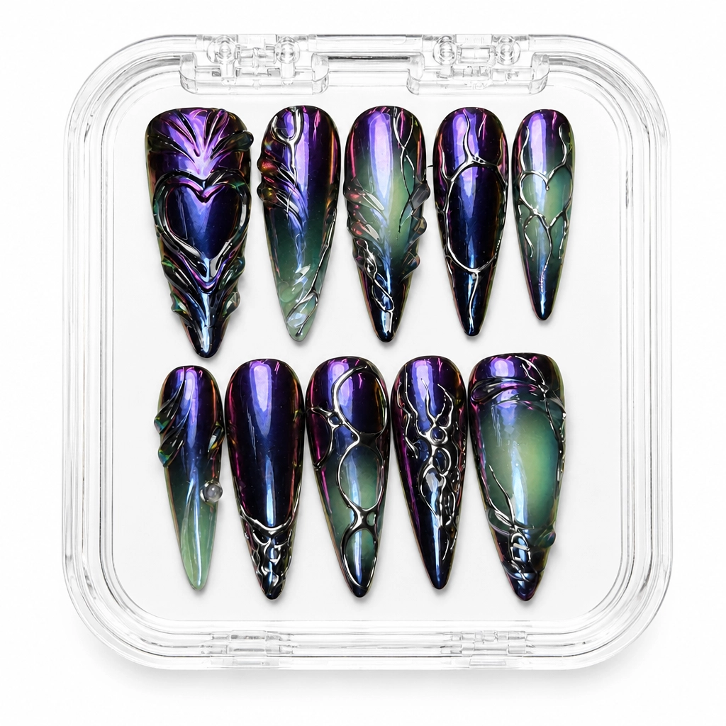 Press-on Nails Wholesale $14.90 Aurora Blitz by Yabe Vietnam