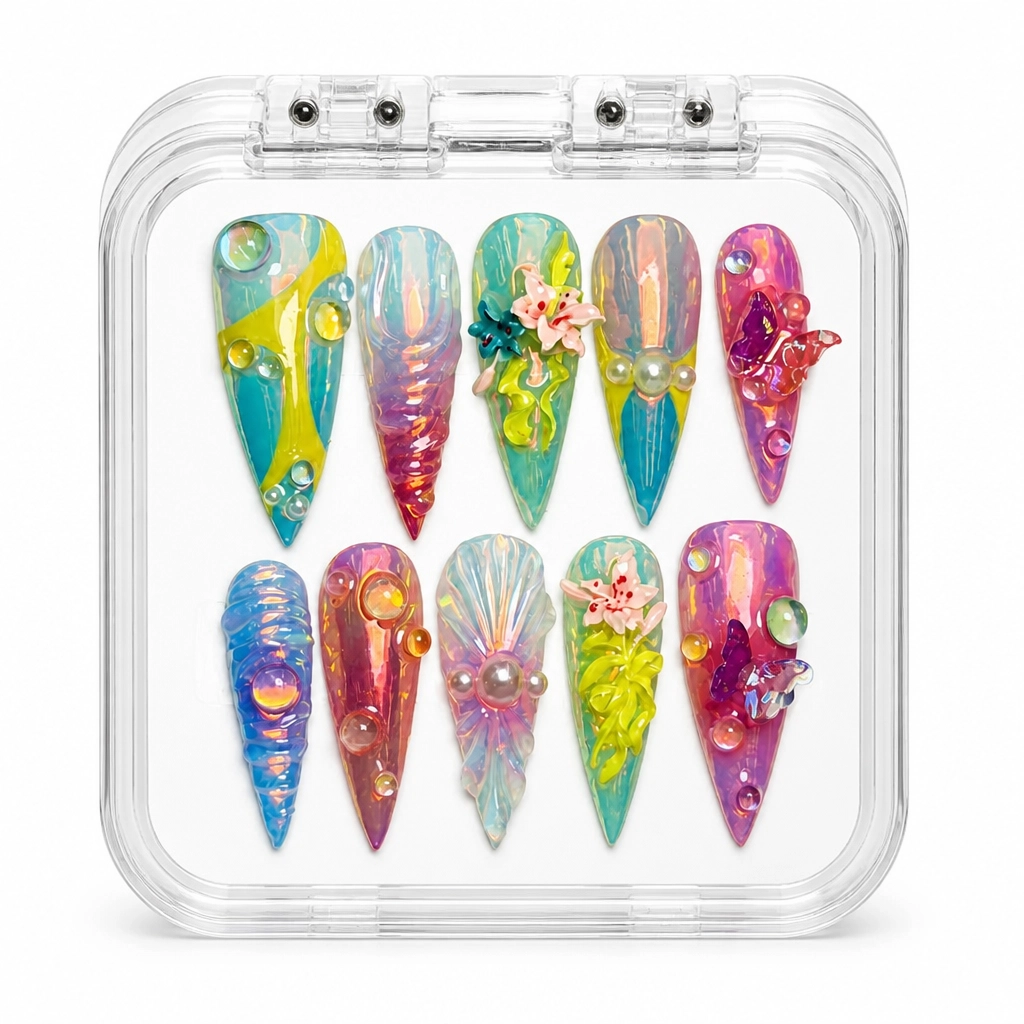Press-on Nails Wholesale $14.90 Botanical Bliss by Yabe Vietnam