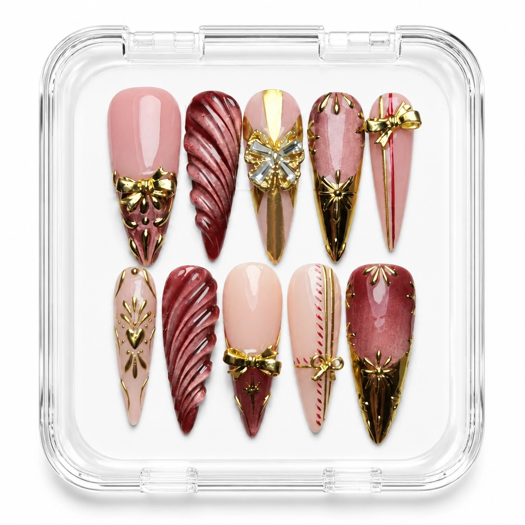 Press-on Nails Wholesale $14.90 Crimson Luxe by Yabe Vietnam