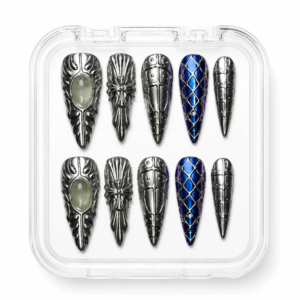 Press-on Nails Wholesale $14.90 Midnight Argyle by Yabe Vietnam