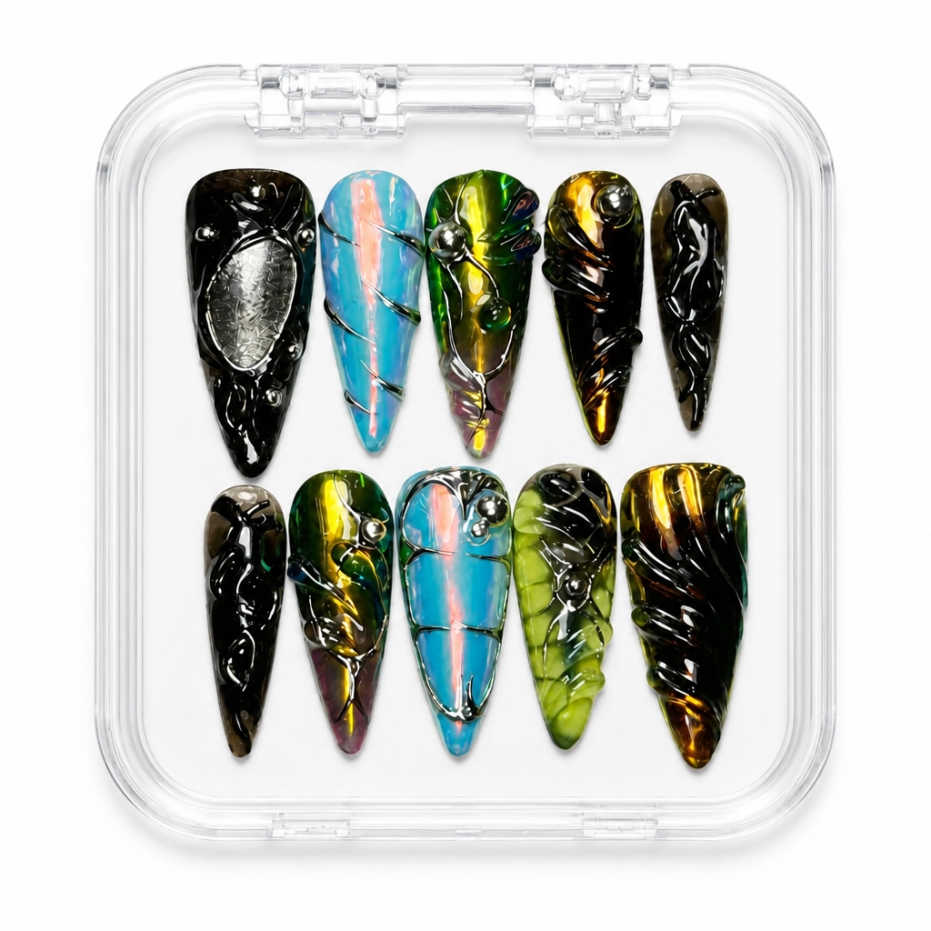 Press-on Nails Wholesale $14.90 Black Serpent Luxe by Yabe Vietnam