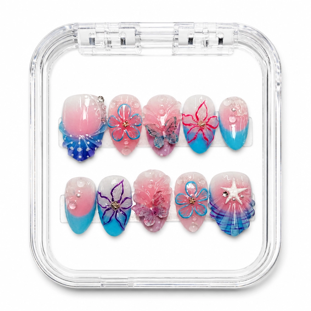 Press-on Nails Wholesale $14.90 Floral Mirage by Yabe Vietnam